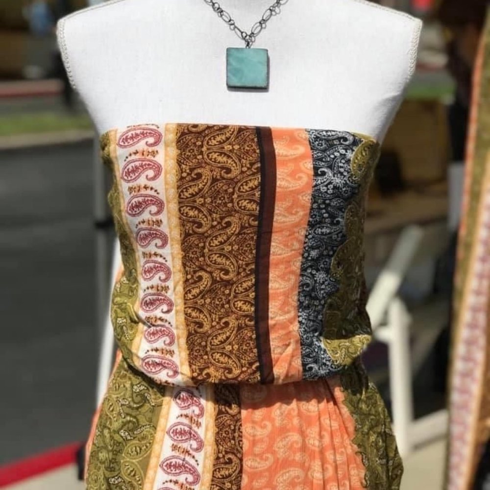 Strapless Paisley Print Jumpsuit